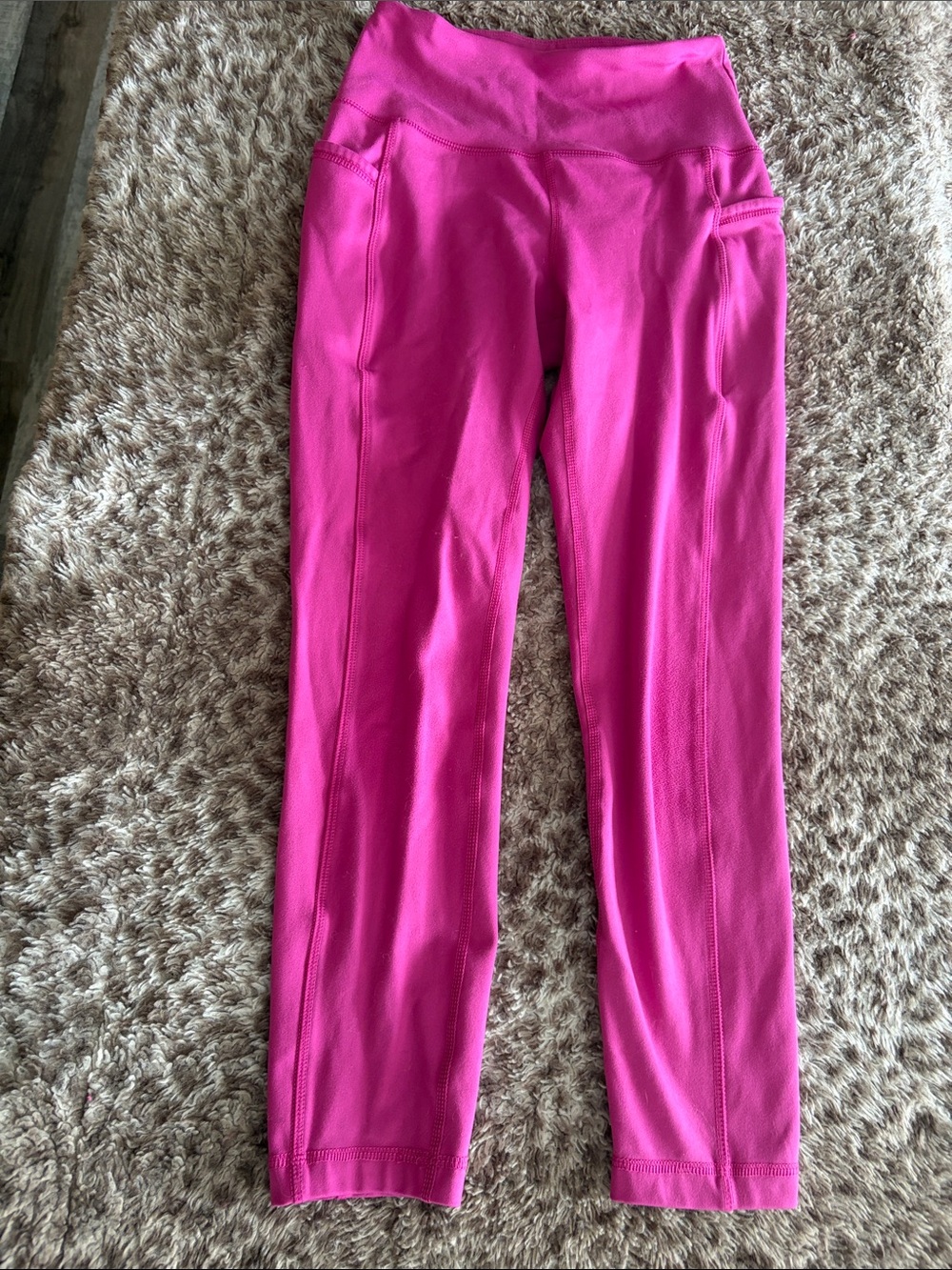 Girls' Active High-Waist Performance Leggings - Bright Pink